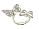 Bague 52 MESSIKA. Collection "Arabesque Butterfly", bague or blanc 18K et diamants 58 Facettes