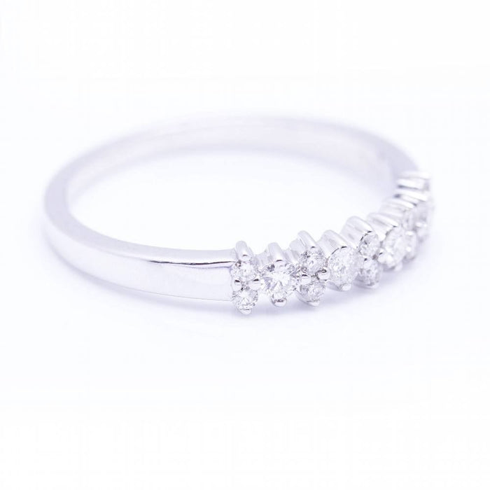 Bague 54 Bague en or blanc avec diamants 58 Facettes D359174SI