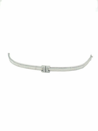 Bracelet GAY Frères. Bracelet vintage or blanc 18K et diamants 58 Facettes