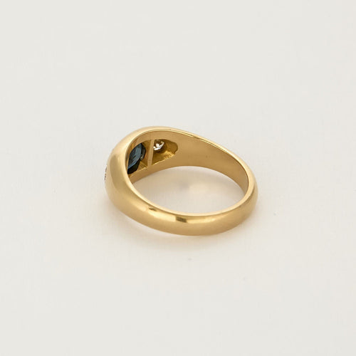 Bague 52 Bague en or jaune saphir et diamants 58 Facettes MAN1480