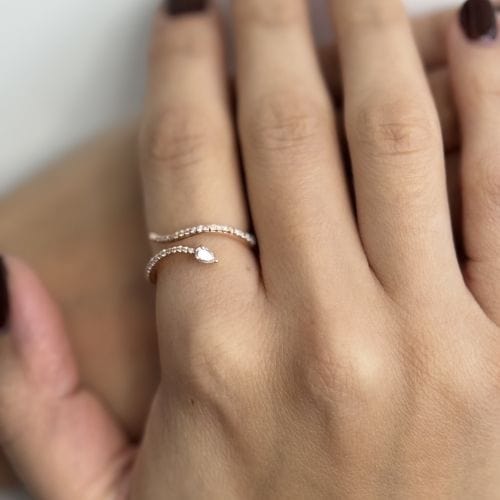 Bague Bague serpent avec diamants 58 Facettes 34908