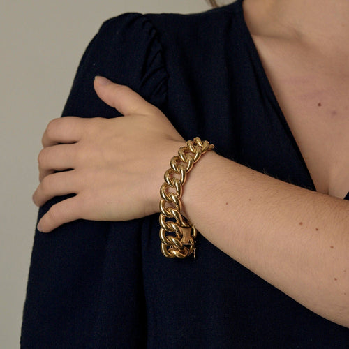 Bracelet Bracelet en or jaune à maille gourmette 58 Facettes ROM1588