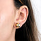 Boucles d'oreilles Paire de puces d’oreilles or jaune saphirs 58 Facettes