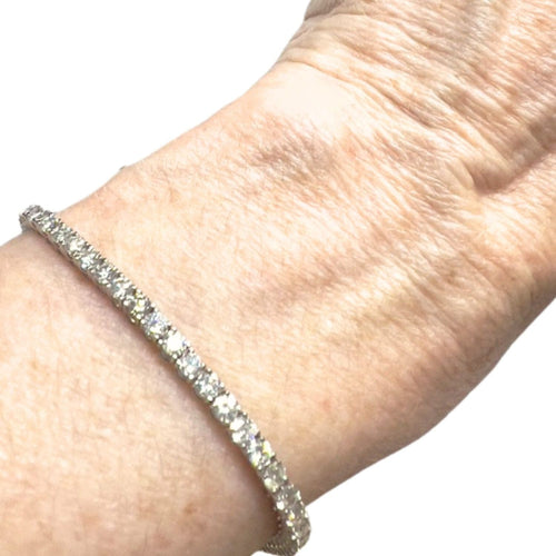 Bracelet PULSERA RIVIERE ESTILO ART DECO de ORO 18 kts con DIAMANTES 58 Facettes Q707A (943)