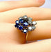 Bague 53 Bague Bouquet or blanc saphirs et diamants 58 Facettes AB455 bis