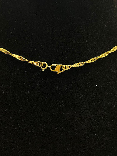 Collier Chaine maille singapour or jaune 58 Facettes LP728