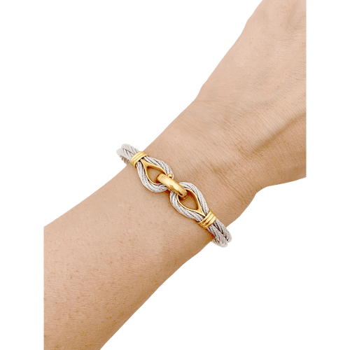 Bracelet Bracelet vintage Fred, "Force 10", or jaune, acier. 58 Facettes 34669