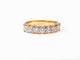 Bague 54 Demi alliance or jaune 7 Diamants 58 Facettes All.Demi.FA.44-J