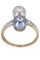 Bague BAGUE PERLES ET DIAMANTS ART-NOUVEAU 58 Facettes 094681