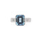 Bague Bague en or blanc avec une aigue-marine de 2,9 ct et des diamants de 0,20 ct 58 Facettes 17402