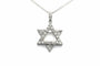 Pendentif Pendentif contemporain en or blanc, serti de diamants taille brillant (+-0.405ct) 58 Facettes B772