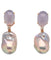 Boucles d'oreilles Boucles d'oreilles Calcédoine et Perles Baroques Ornées de Diamants 58 Facettes