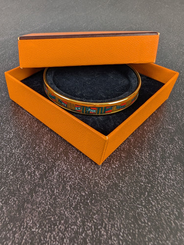 Hermès - Jonc Email et Plaqué Or 58 Facettes