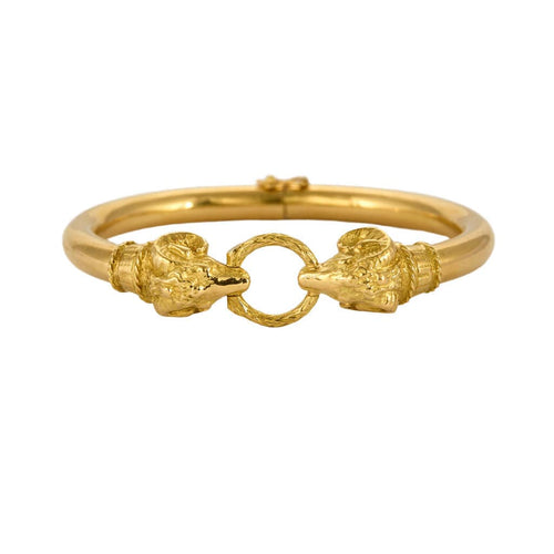 Bracelet Bracelet tête de bélier en or jaune 58 Facettes LP1194