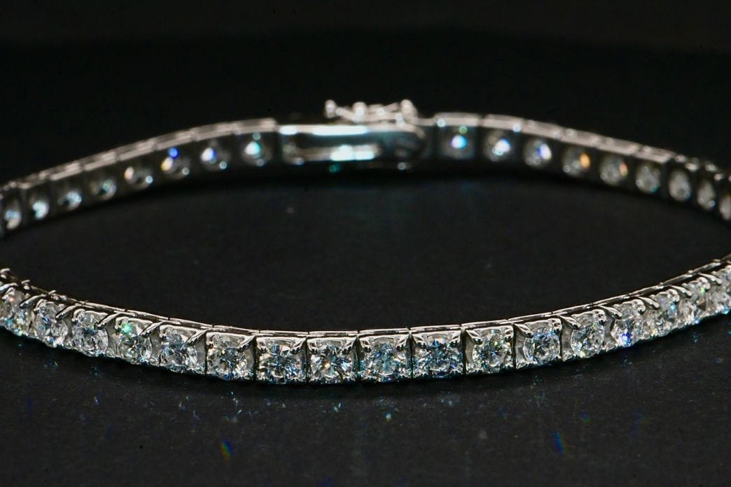 Bracelet Bracelet Tennis Diamants Or Blanc 58 Facettes