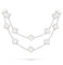 Collier Sautoir Van Cleef et Arpels Alhambra or blanc 750 et nacre 58 Facettes 1225