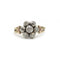 Bague 53 Bague 19eme or jaune 750 et 7 diamants tailles anciennes 0.50 carats total 58 Facettes 1239