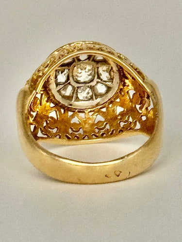 Bague 57 Bague diamants dôme 58 Facettes