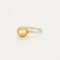 Bague 52 Bague or blanc perle Gold avec diamants 58 Facettes 519274