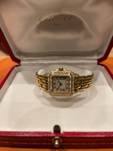 Montre CARTIER - Montre Panthère or jaune & diamants 58 Facettes