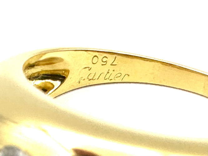 CARTIER. Pierścionek z żółtego złota i diamentów