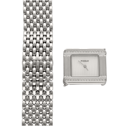 Montre Montre Poiray "Ma Premiere 16/9" Dame en acier - Quartz - Vers 2015 - Bracelet acier 17 cm 58 Facettes FB10494