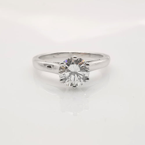 Bague 52 Bague solitaire Or blanc Diamant 58 Facettes