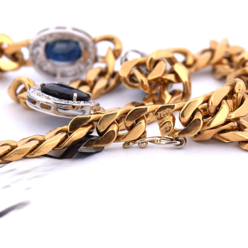 Collier Années 1960 - Collier en or 18 carats - Saphirs et diamants 58 Facettes