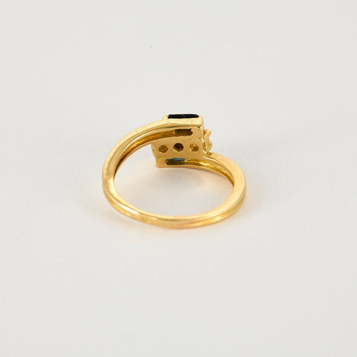 Bague 51 Bague saphirs et diamants brillants or jaune 58 Facettes 2086217