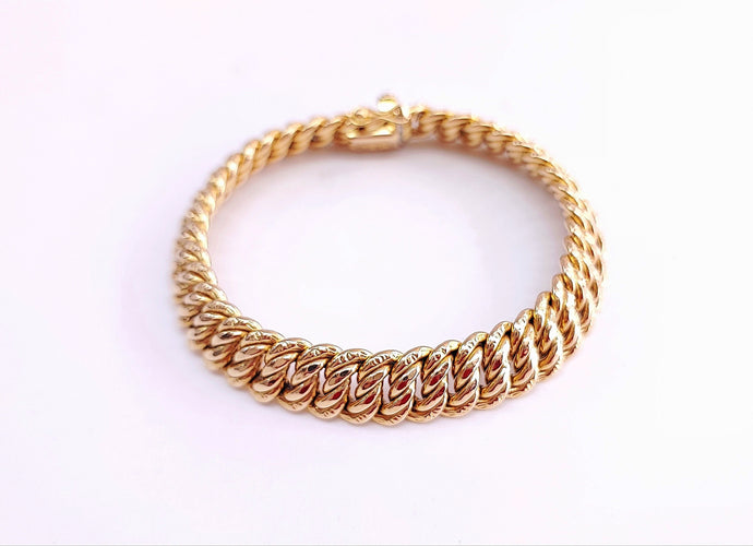 Bracelet Bracelet or jaune maille américaine 58 Facettes Bra.US.1599.CAPL