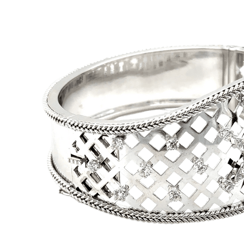 Bracelet Bracelet jonc en or blanc 58 Facettes 7094/15