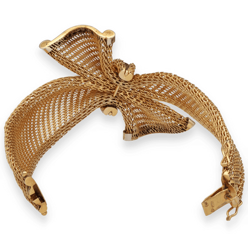 Bracelet Bracelet en or jaune et platine avec Diamants vers 1950. 58 Facettes