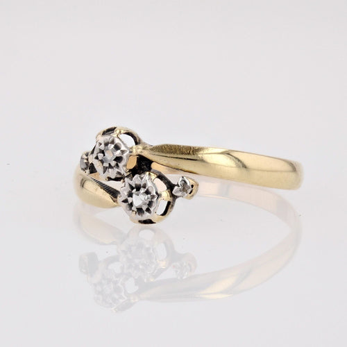 Bague 62 Bague Toi et Moi ancienne diamants taillés en rose 58 Facettes CV130