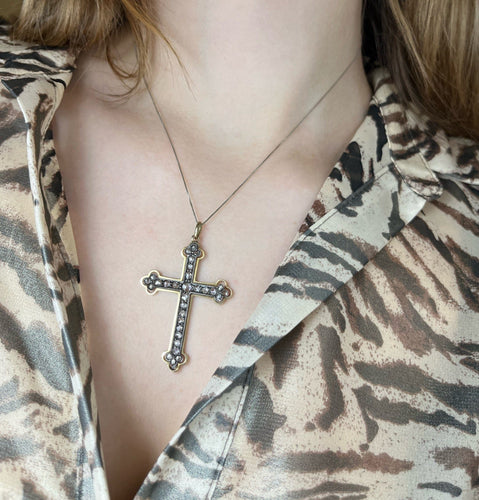 Pendentif Croce pendente con diamanti 58 Facettes