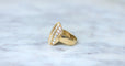 Bague 54 Bague Plaque diamants or jaune 58 Facettes