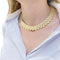Collier Collier Aldebert or jaune et blanc. 58 Facettes 34063