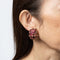 Boucles d'oreilles Grandes boucles d'oreilles en or jaune et diamants tourmaline rose 58 Facettes G14071