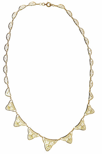 Collier Une cascade de nœuds : collier victorien en or et perles 58 Facettes 24086-0039