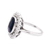 Bague 50 Bague platine, diamants, saphir. 58 Facettes 33838