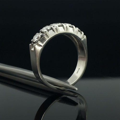 Bague Rivieras d'or blanc 58 Facettes