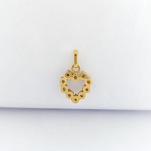 Pendentif Pendentif coeur en or jaune et diamants 58 Facettes 33147