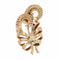 Broche Broche or rose rétro diamant 58 Facettes 25-066