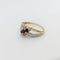 Bague 53 Bague or jaune diamants et rubis 58 Facettes 32235