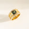 Bague 53 Bague luxueuse en or jaune avec diamants et tourmaline 58 Facettes 2403