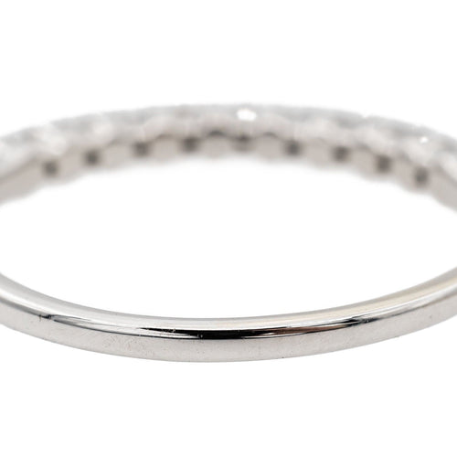 Bague 53 Bague Demi alliance Or blanc Diamant 58 Facettes 2916895CN