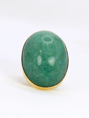 Bague 53 Bague cocktail vintage or jaune amazonite 64 ct 58 Facettes 1087.27