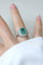 Bague 50 Bague Dôme Style Art Déco Émeraude et Diamants 58 Facettes