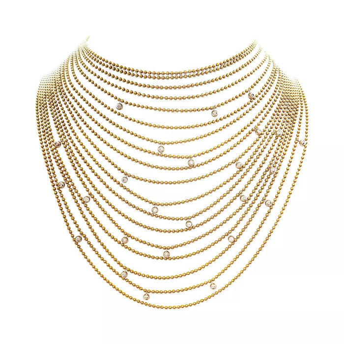 Necklace Cartier, "Draperie de Décolleté", yellow gold, white gold and diamonds.