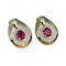 Boucles d'oreilles Boucles d’oreilles or jaune 18K, rubis, diamants 58 Facettes 120