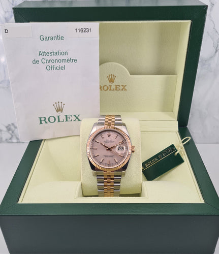 劳力士 - DateJust 36 玫瑰金与钢腕表 